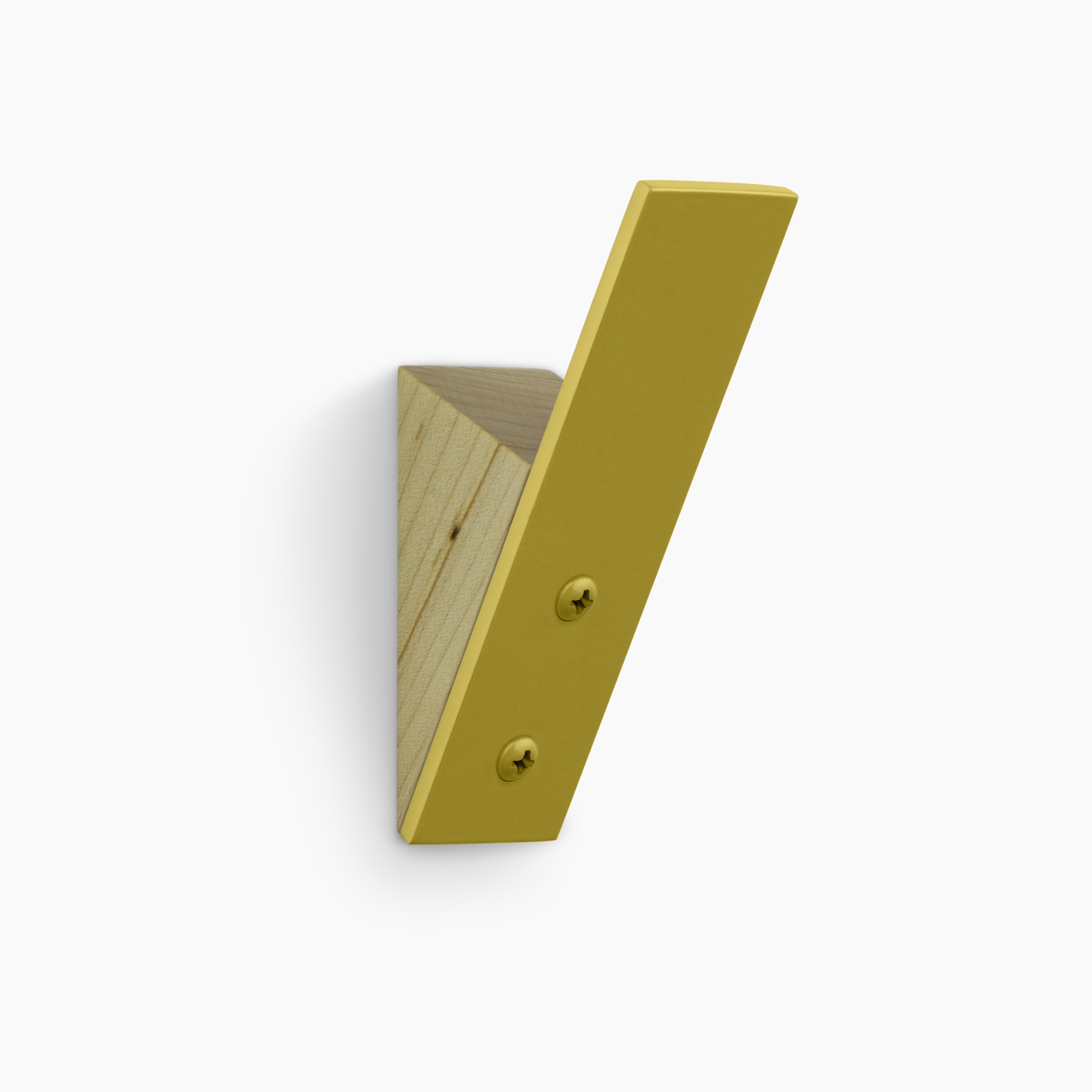 Shard Maple Wall Hook by Shelfology Drywall / Honey Mustard