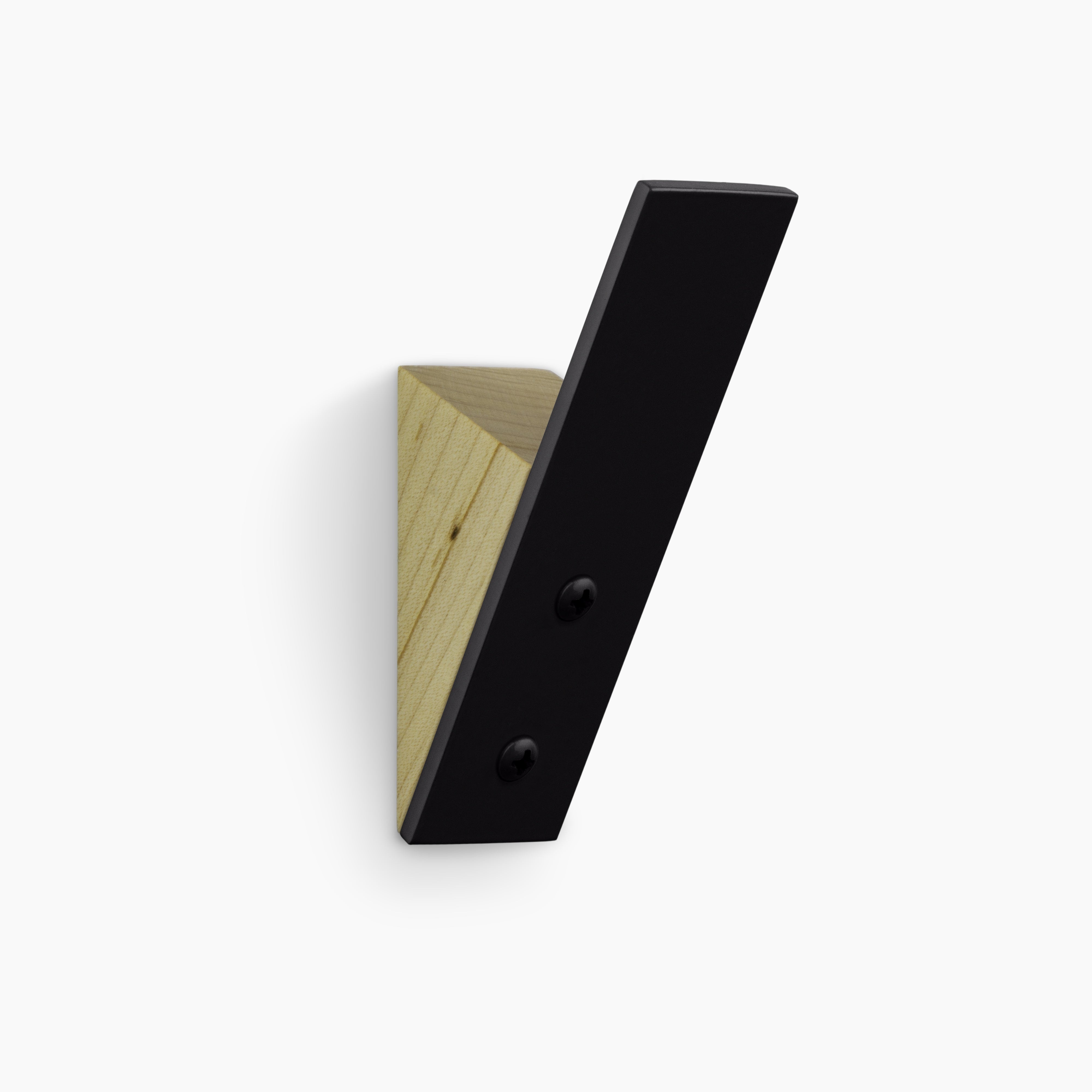 Shard Maple Wall Hook by Shelfology Drywall / Black