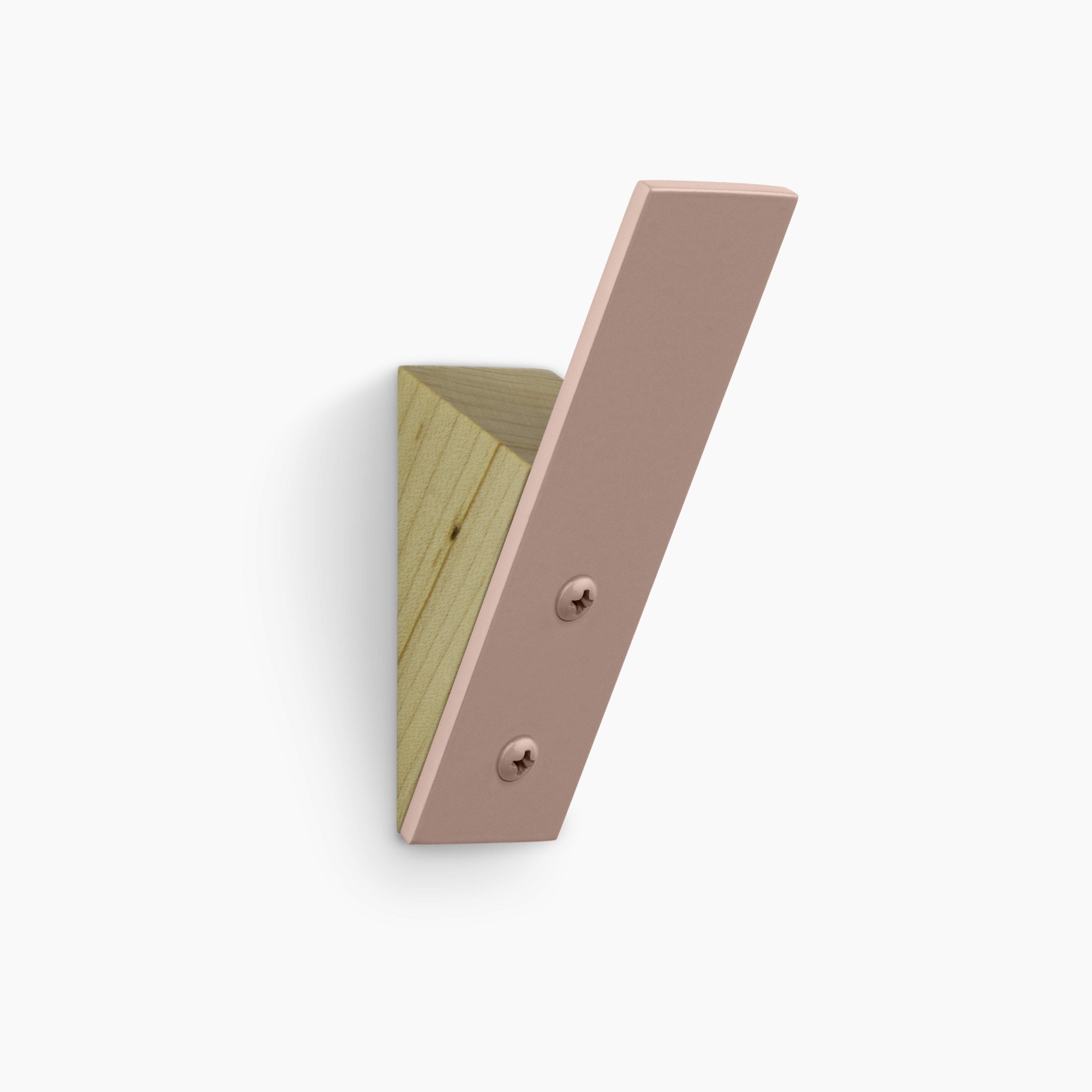 Shard Maple Wall Hook by Shelfology Drywall / Pink Flash