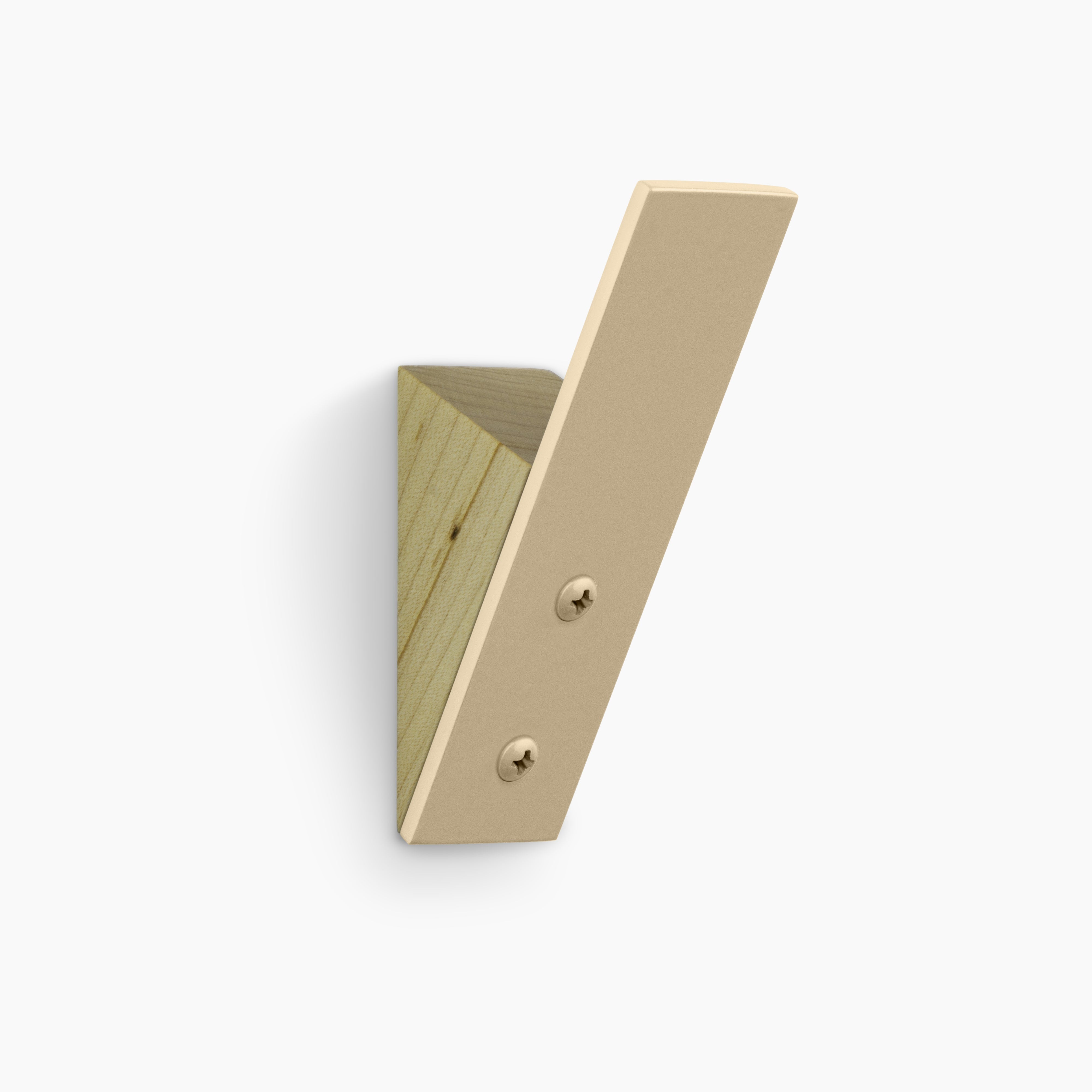 Shard Maple Wall Hook by Shelfology Drywall / Sand