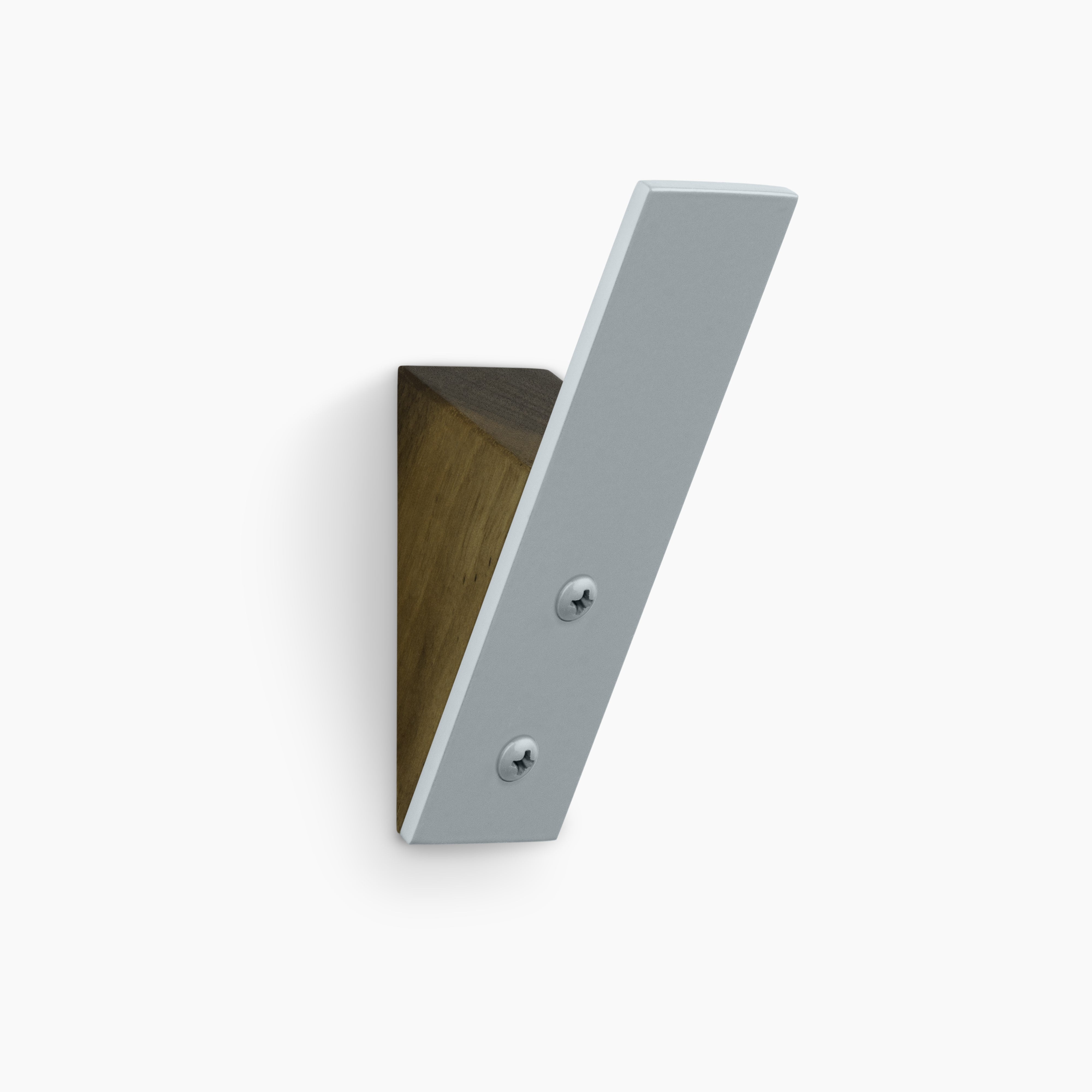 Shard Walnut Wall Hook by Shelfology Drywall / Agave