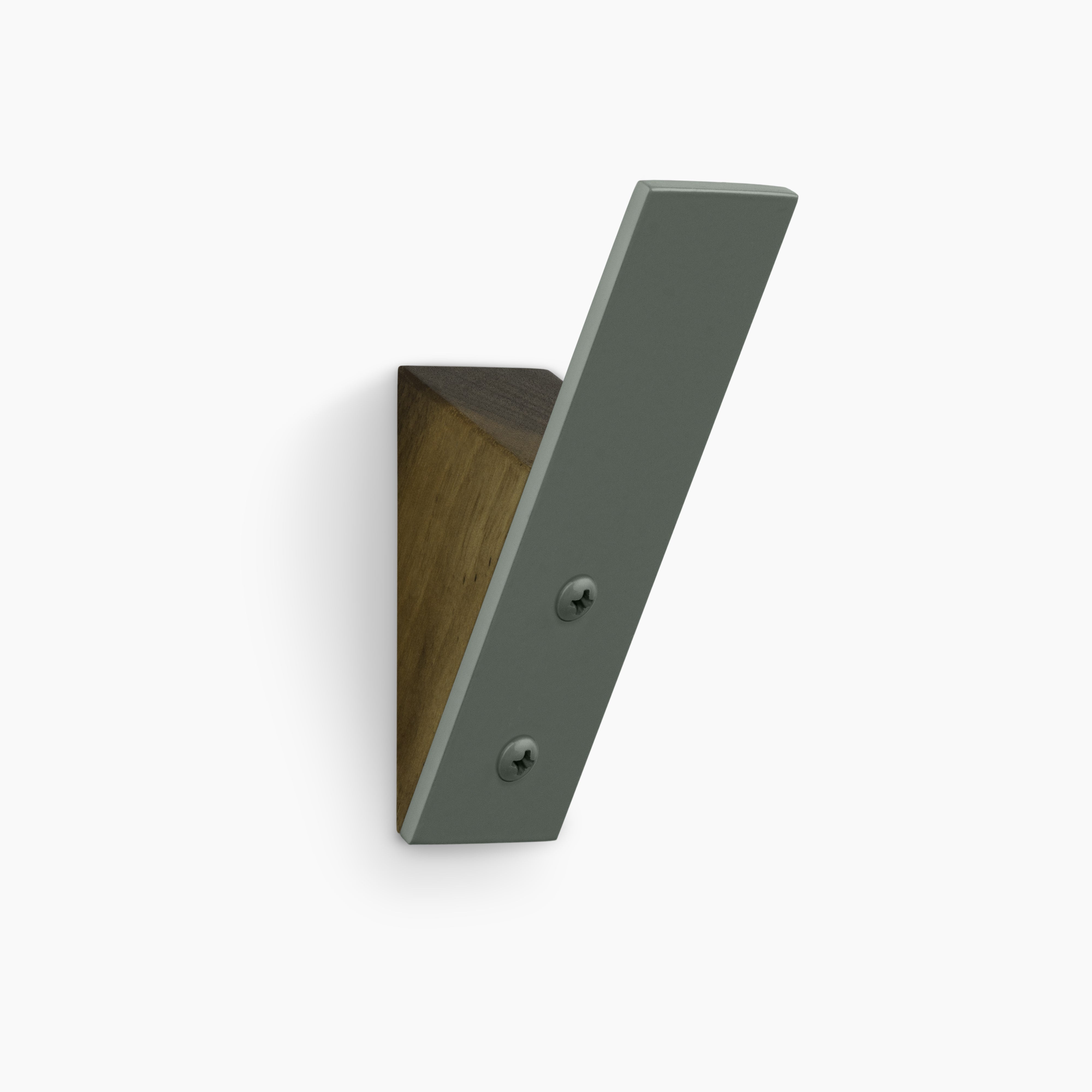 Shard Walnut Wall Hook by Shelfology Drywall / Camo