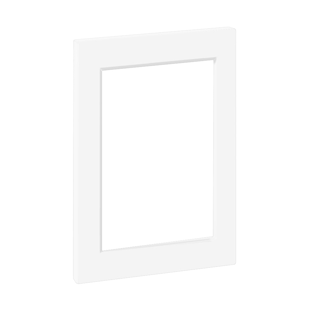 White Supermatte Shaker Door for Sektion 12" / 30" Glass-ready / White